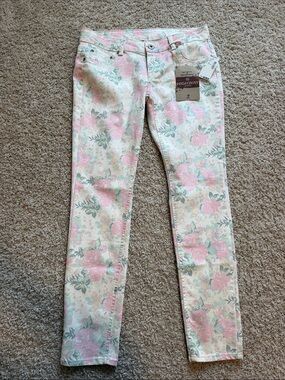 NWT Mandee Highway Jeans Pastel Floral Skinny Jeans